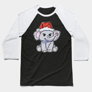 Christmas Elephant Baseball T-Shirt